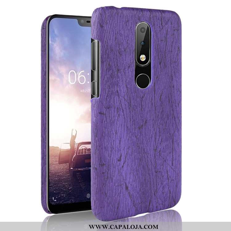 Capas Nokia 5.1 Plus Madeira Antiqueda Marrom Telemóvel Castanho, Capa Nokia 5.1 Plus Protetoras Onl