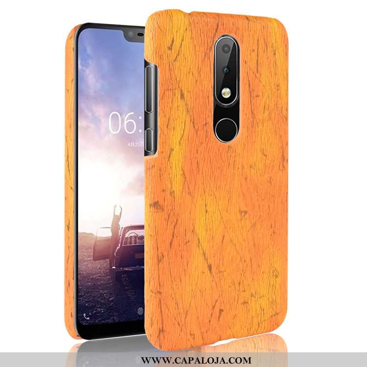 Capas Nokia 5.1 Plus Madeira Antiqueda Marrom Telemóvel Castanho, Capa Nokia 5.1 Plus Protetoras Onl