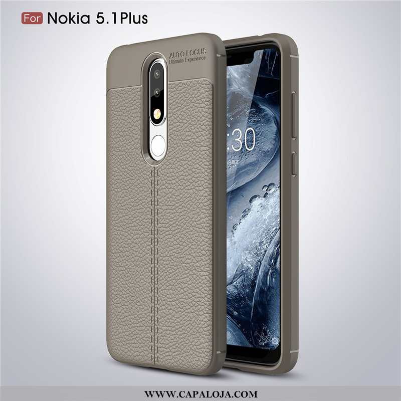 Capas Nokia 5.1 Plus Protetoras Cola Telemóvel Cinza, Capa Nokia 5.1 Plus Soft Venda