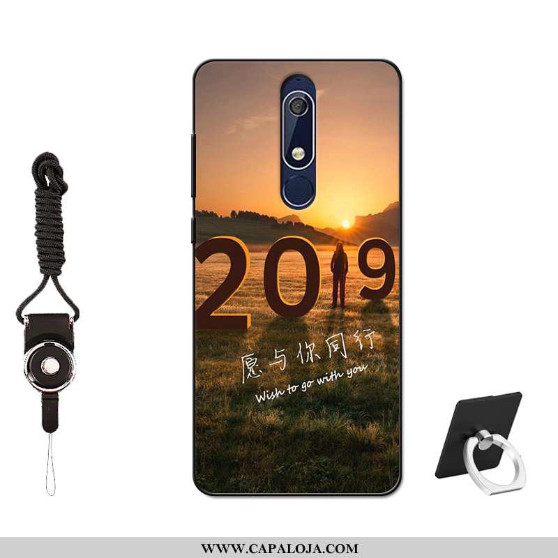 Capas Nokia 5.1 Soft Telemóvel Cases Silicone Preto, Capa Nokia 5.1 Protetoras Barato