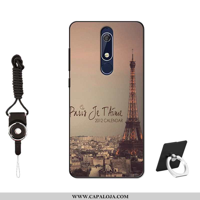 Capas Nokia 5.1 Soft Telemóvel Cases Silicone Preto, Capa Nokia 5.1 Protetoras Barato