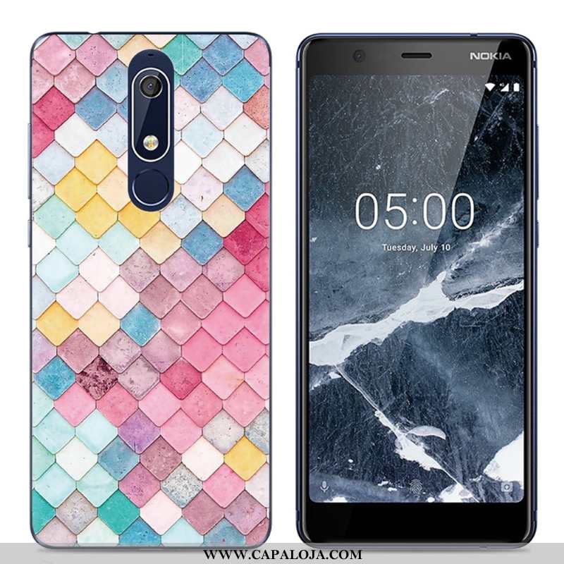 Capas Nokia 5.1 Tendencia Clara Telemóvel Minimalista Rosa, Capa Nokia 5.1 Soft Baratos