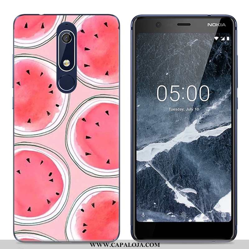 Capas Nokia 5.1 Tendencia Clara Telemóvel Minimalista Rosa, Capa Nokia 5.1 Soft Baratos