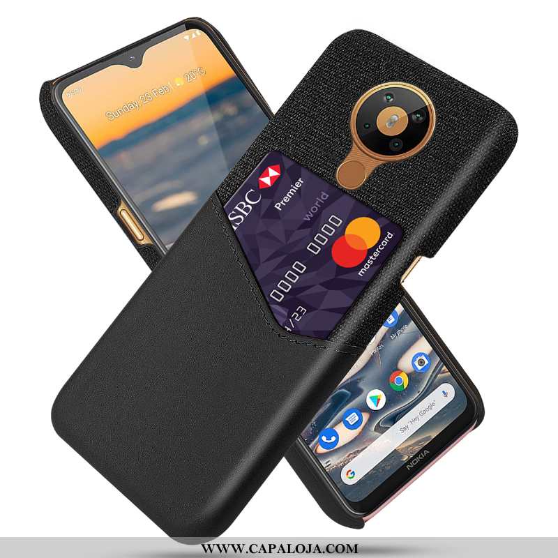 Capas Nokia 5.3 Protetoras Cases Telemóvel Preto, Capa Nokia 5.3 Couro Promoção