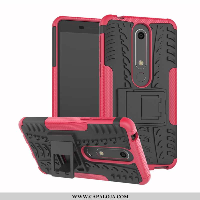 Capas Nokia 6.1 Protetoras Antiqueda Vermelha Rosa, Capa Nokia 6.1 Silicone Barato