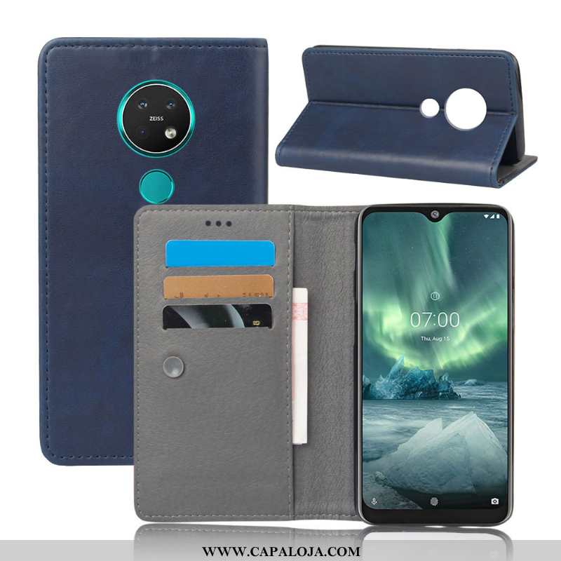 Capas Nokia 6.2 Couro Azul Escuro Completa, Capa Nokia 6.2 Protetoras Comprar