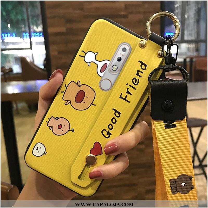 Capas Nokia 7.1 Criativas Cordao Fofas Cases Amarelo, Capa Nokia 7.1 Desenho Animado Promoção