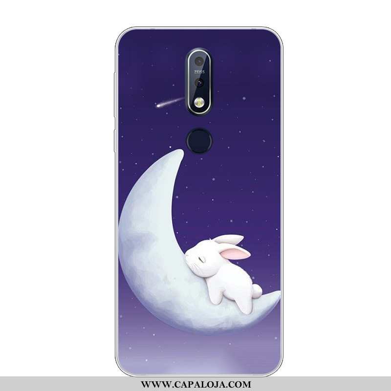 Capas Nokia 7.1 Protetoras Cases Bonitos Soft Azul, Capa Nokia 7.1 Silicone Barato