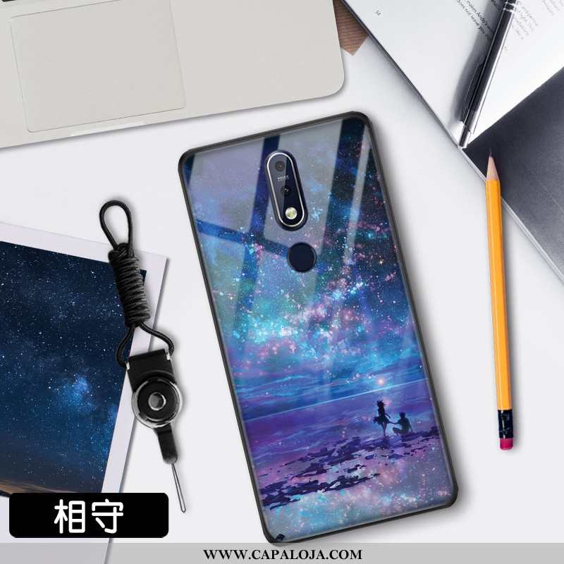 Capas Nokia 7.1 Vidro Protetoras Cases Azul, Capa Nokia 7.1 Tendencia Baratas