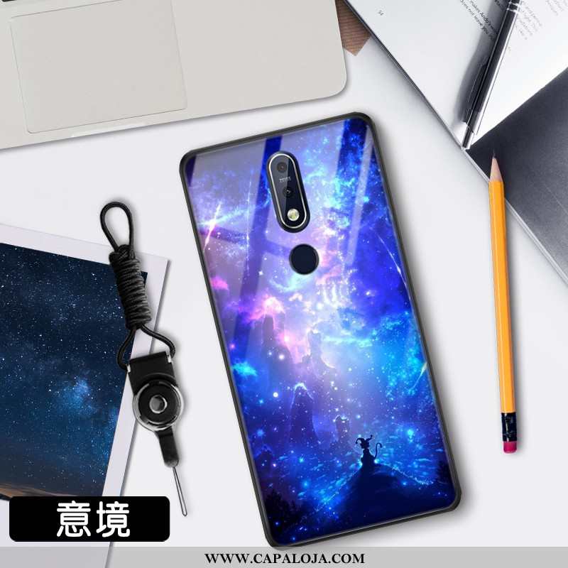 Capas Nokia 7.1 Vidro Protetoras Cases Azul, Capa Nokia 7.1 Tendencia Baratas