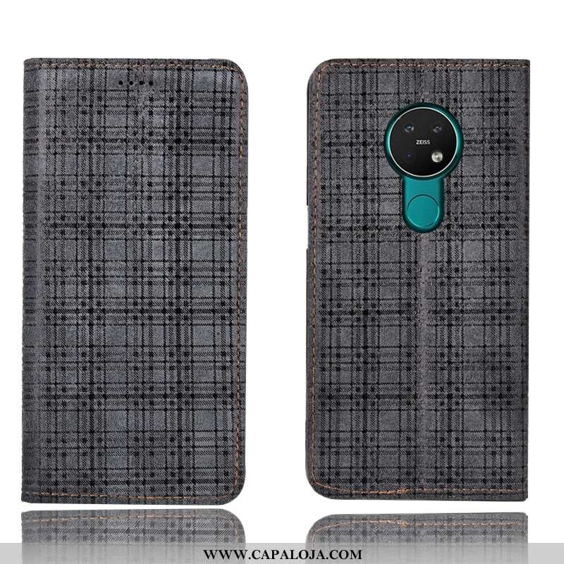 Capas Nokia 7.2 Protetoras Cinza Completa, Capa Nokia 7.2 Couro Genuíno Baratas