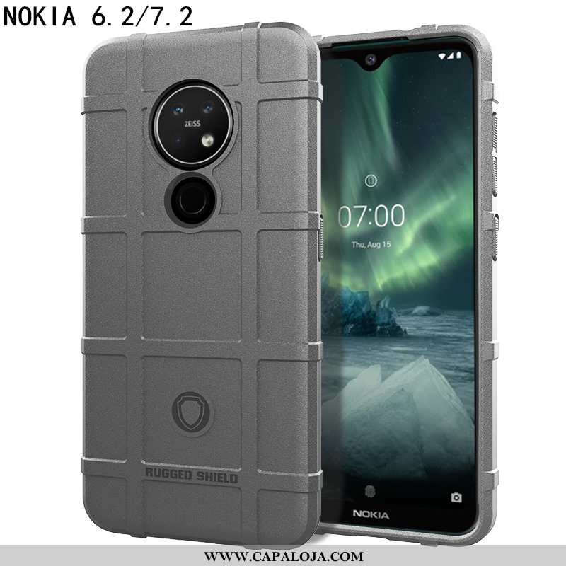 Capas Nokia 7.2 Silicone Cases Antiderrapante Cinza, Capa Nokia 7.2 Tendencia Online