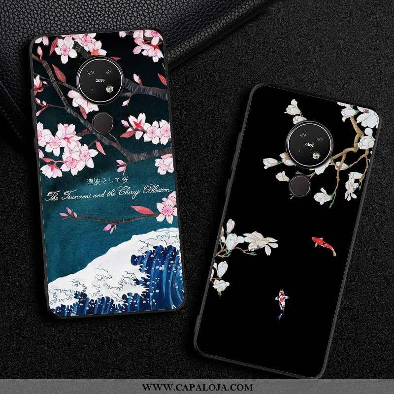 Capas Nokia 7.2 Silicone Criativas Simples Preto, Capa Nokia 7.2 Estilosas Comprar