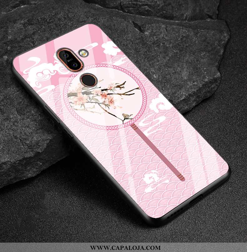 Capas Nokia 7 Plus Fosco Telemóvel Masculino Completa Rosa, Capa Nokia 7 Plus Vidro Online