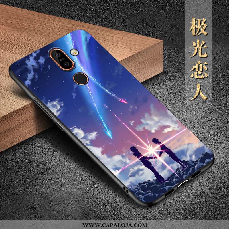 Capas Nokia 7 Plus Protetoras Feminino Antiqueda Preto, Capa Nokia 7 Plus Silicone Online