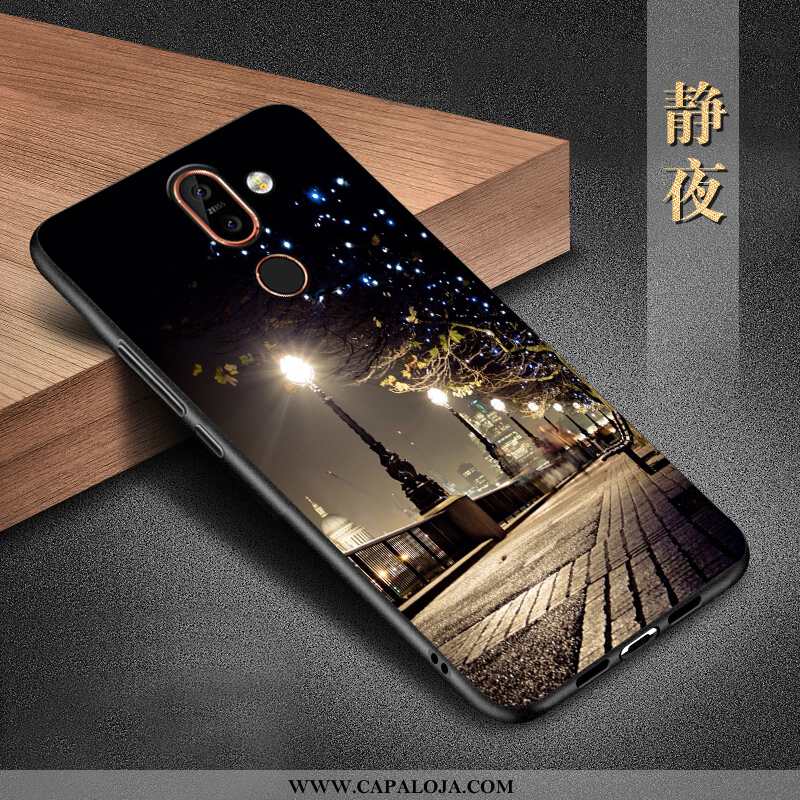 Capas Nokia 7 Plus Protetoras Feminino Antiqueda Preto, Capa Nokia 7 Plus Silicone Online