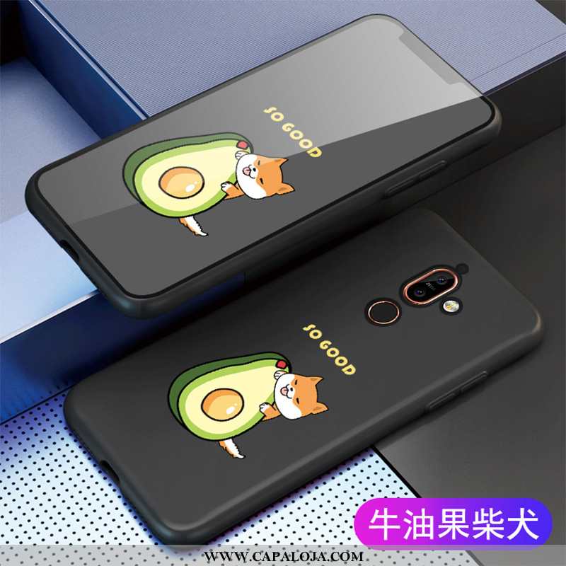 Capas Nokia 7 Plus Silicone Feminino Slim Protetoras Preto, Capa Nokia 7 Plus Fosco Online