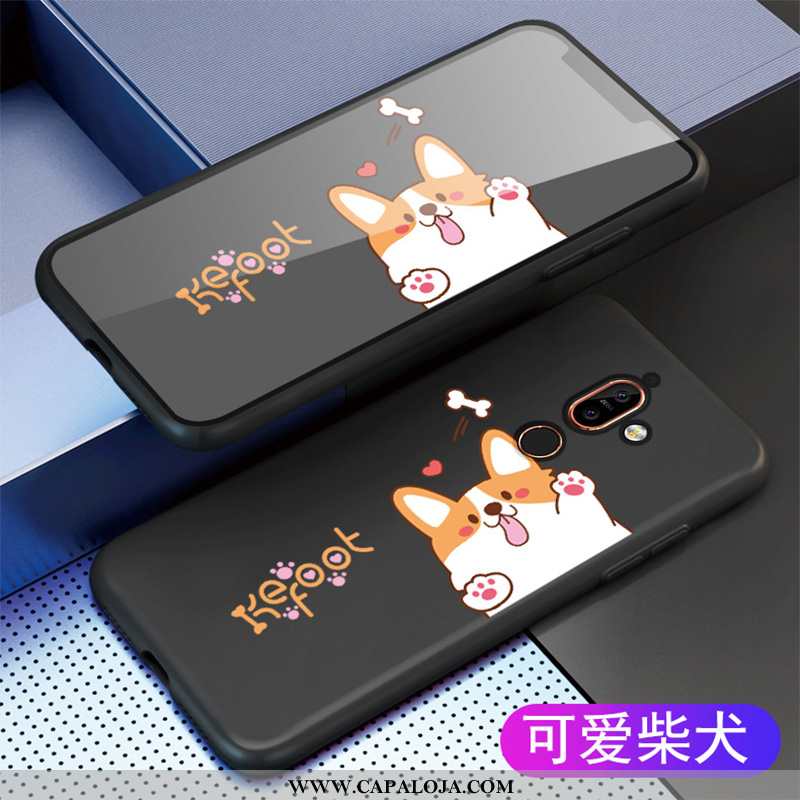 Capas Nokia 7 Plus Silicone Feminino Slim Protetoras Preto, Capa Nokia 7 Plus Fosco Online