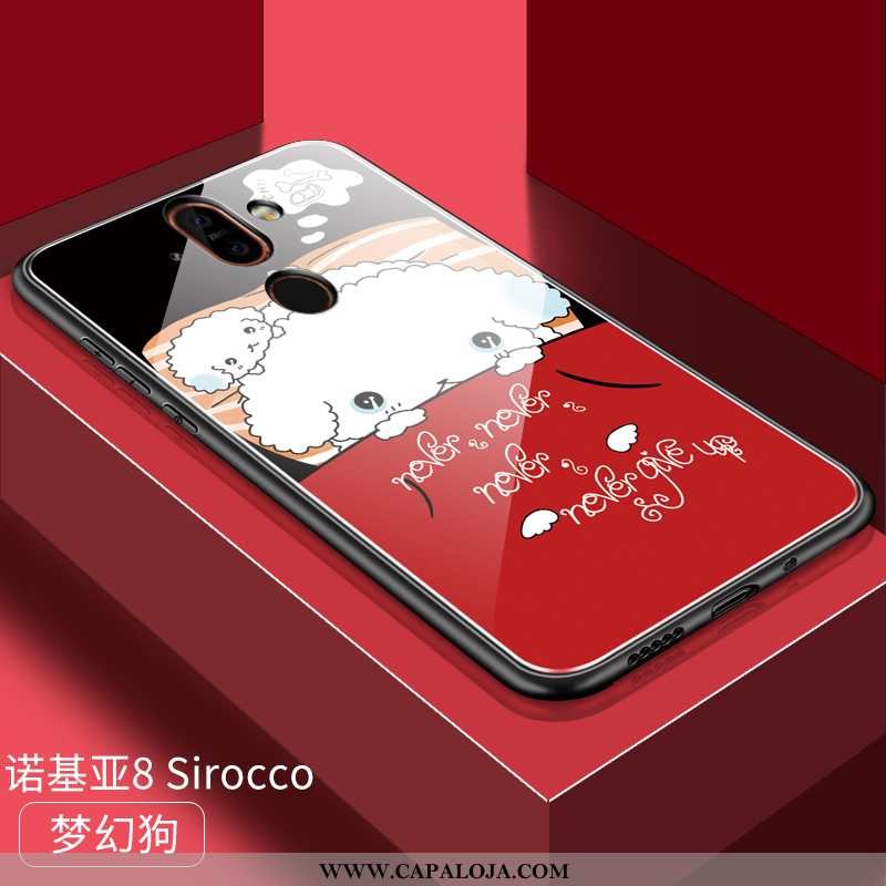 Capas Nokia 8 Sirocco Desenho Animado Resistente Cases Vermelha Vermelho, Capa Nokia 8 Sirocco Fofas