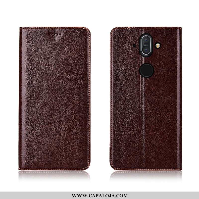 Capas Nokia 8 Sirocco Protetoras Masculino Tigrada Couro Genuíno Preto, Capa Nokia 8 Sirocco Silicon