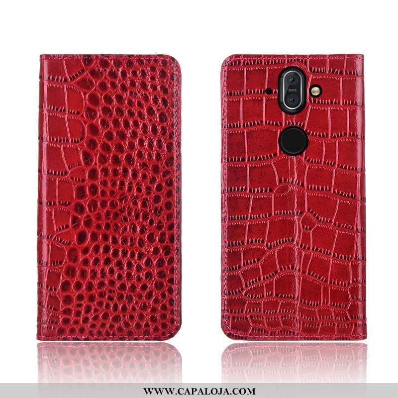 Capas Nokia 8 Sirocco Silicone Feminino Crocs Completa Castanho, Capa Nokia 8 Sirocco Couro Legitimo