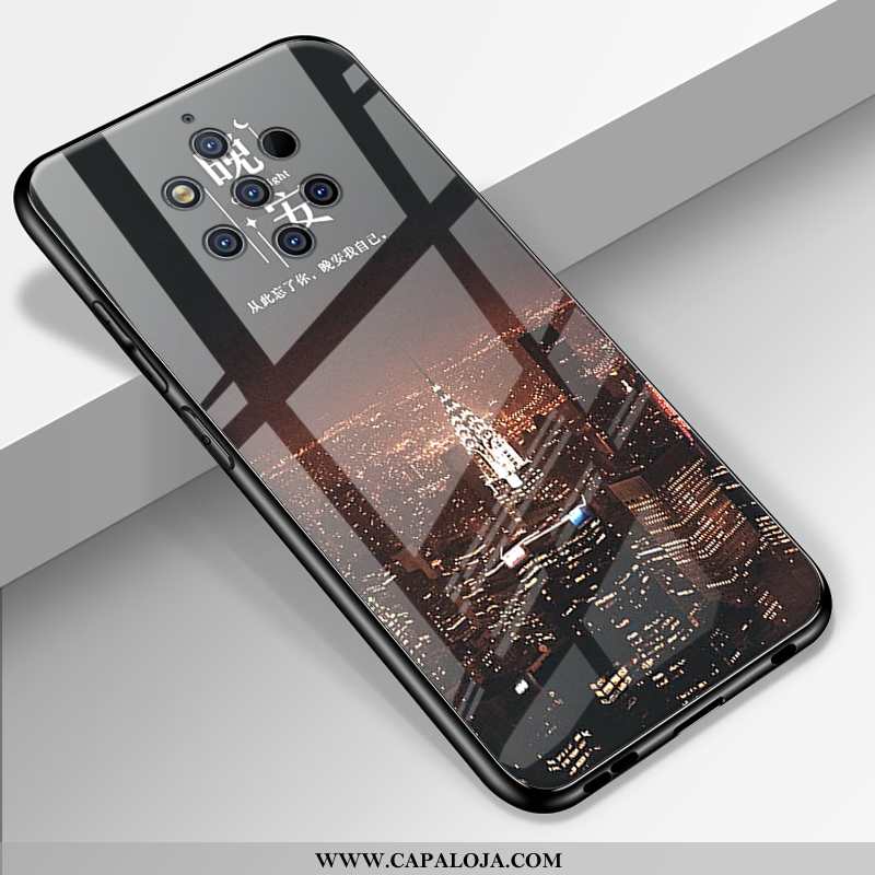 Capas Nokia 9 Pureview Criativas Silicone Antiqueda Completa Preto, Capa Nokia 9 Pureview Desenho An