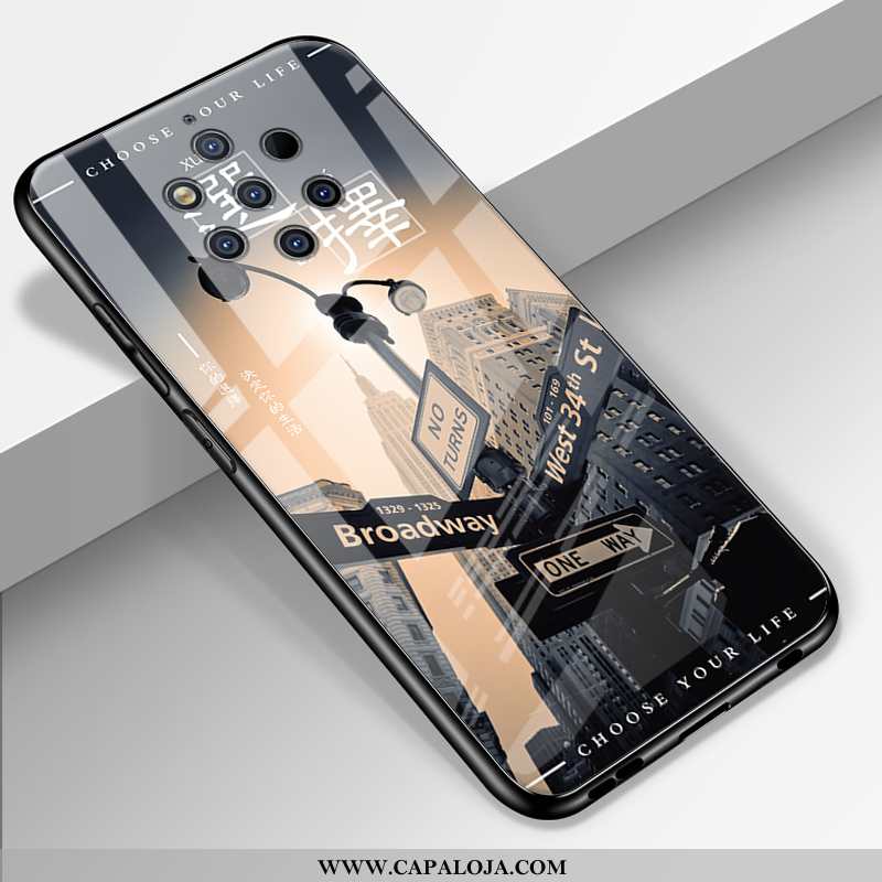 Capas Nokia 9 Pureview Criativas Silicone Antiqueda Completa Preto, Capa Nokia 9 Pureview Desenho An