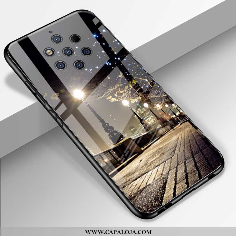 Capas Nokia 9 Pureview Criativas Silicone Antiqueda Completa Preto, Capa Nokia 9 Pureview Desenho An