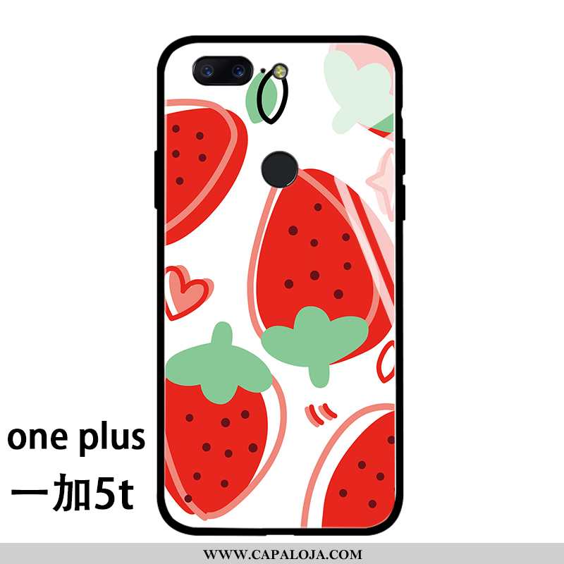 Capas Oneplus 5t Vidro Cases Telemóvel Antiqueda Vermelho, Capa Oneplus 5t Personalizada Barato