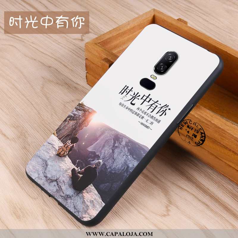 Capas Oneplus 6 Fosco Criativas Soft Tendencia Branco, Capa Oneplus 6 Personalizada Barato