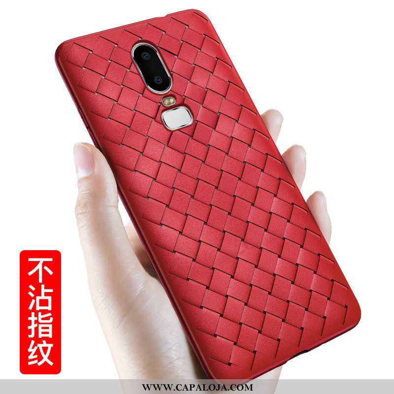 Capas Oneplus 6 Fosco Telemóvel Vermelha Soft Vermelho, Capa Oneplus 6 Personalizada Baratos