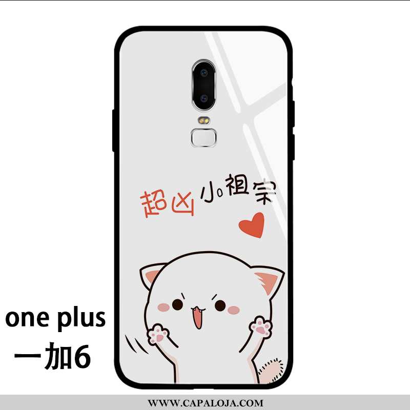 Capas Oneplus 6 Tendencia Bonitos Vermelha Feminino Branco, Capa Oneplus 6 Vidro Baratas