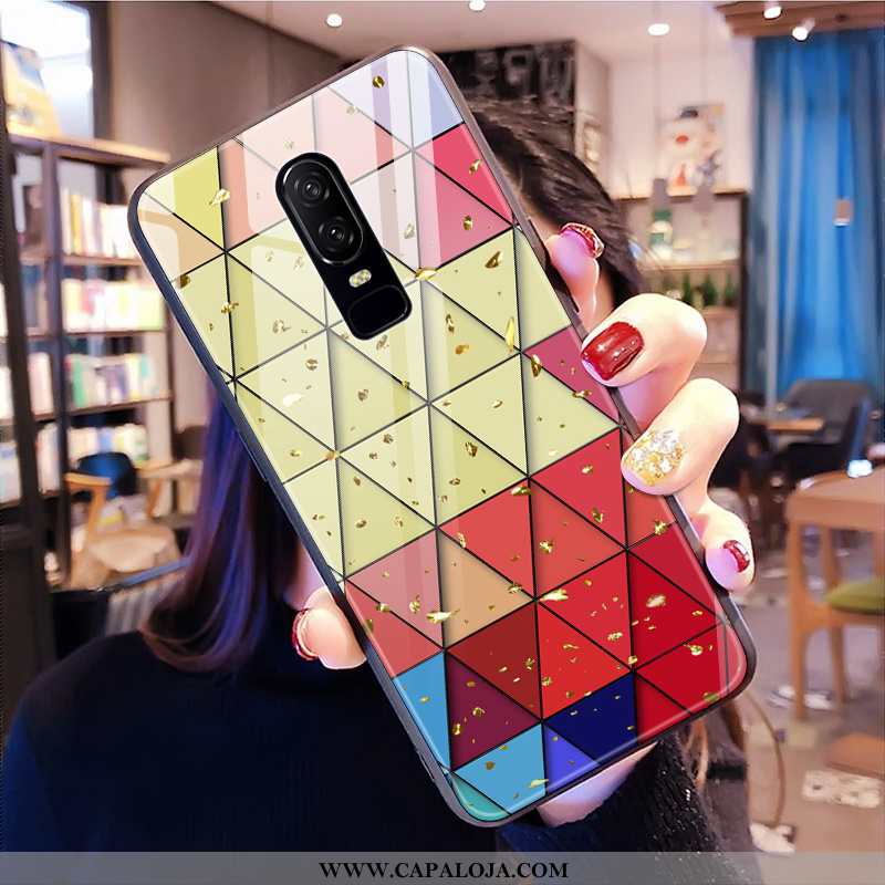 Capas Oneplus 6 Vidro Malha Tendencia Colorido, Capa Oneplus 6 Personalizado Comprar