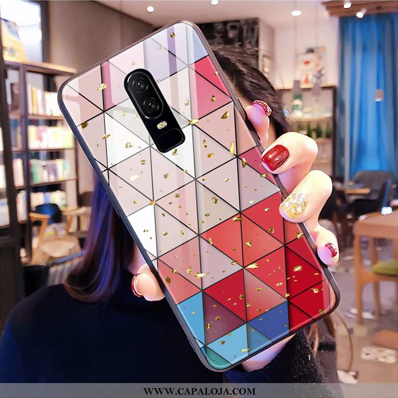 Capas Oneplus 6 Vidro Malha Tendencia Colorido, Capa Oneplus 6 Personalizado Comprar