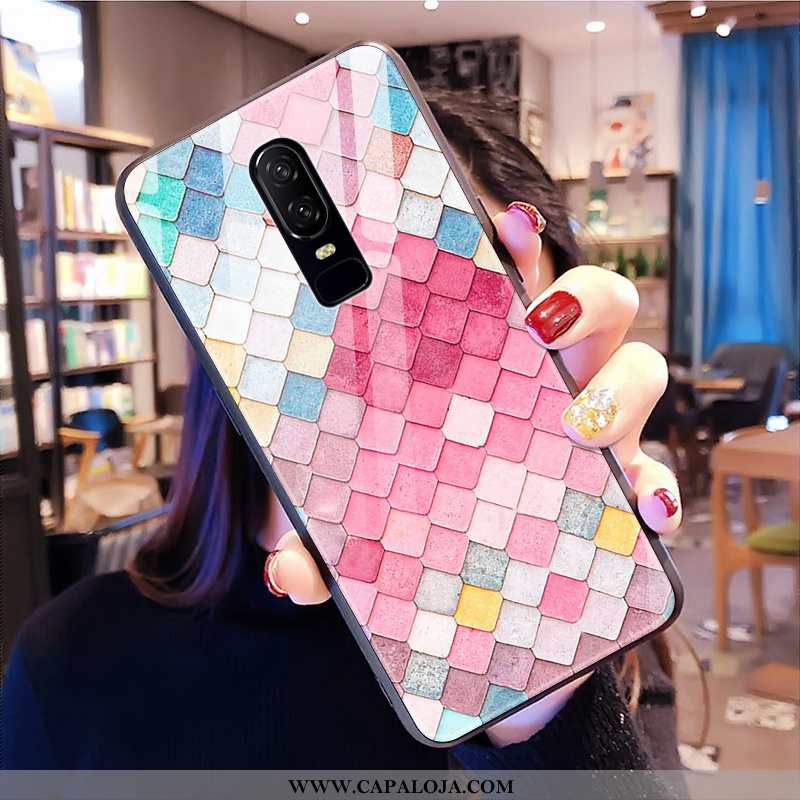 Capas Oneplus 6 Vidro Malha Tendencia Colorido, Capa Oneplus 6 Personalizado Comprar