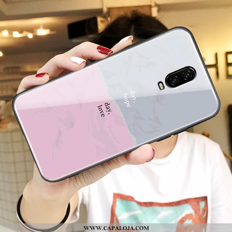 Capas Oneplus 6t Criativas Silicone Completa Rosa, Capa Oneplus 6t Slim Baratos