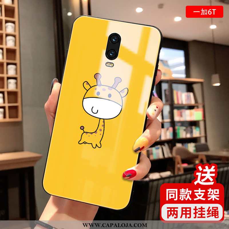 Capas Oneplus 6t Desenho Animado Masculino Criativas Casal Amarelo, Capa Oneplus 6t Tendencia Promoç