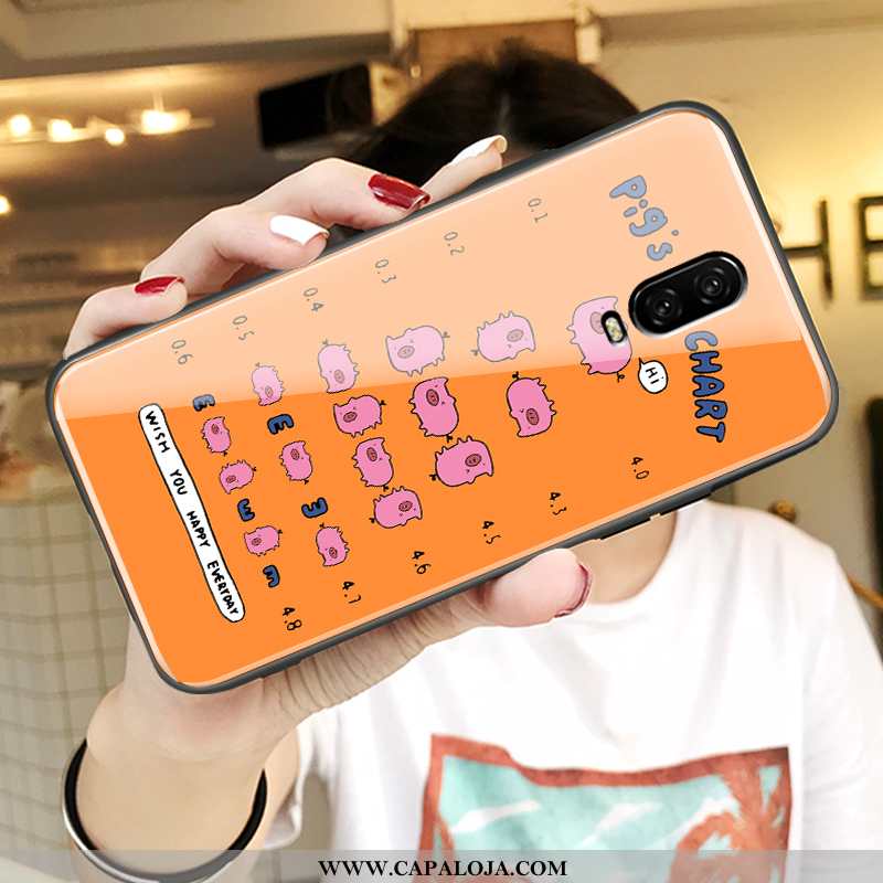 Capas Oneplus 6t Protetoras Malha Masculino Bonitos Laranja, Capa Oneplus 6t Vidro Promoção