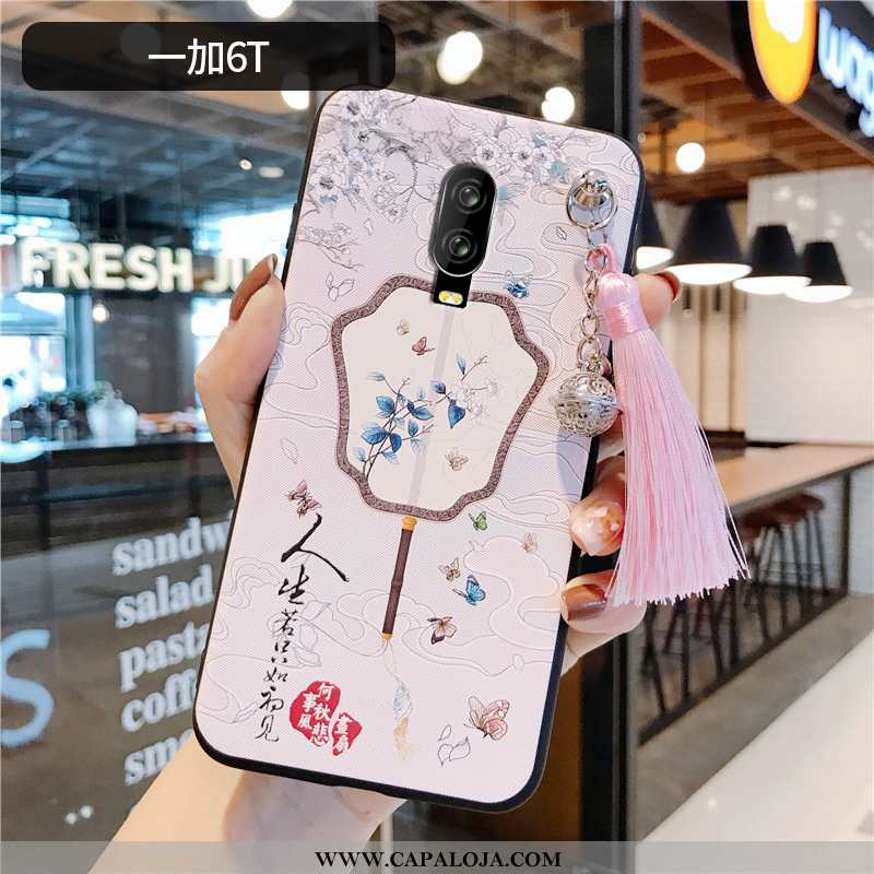 Capas Oneplus 6t Retro Franja Personalizado Protetoras Rosa, Capa Oneplus 6t Slim Baratos