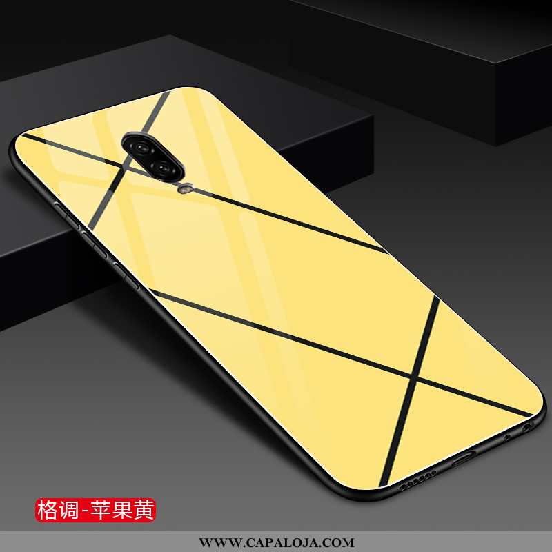 Capas Oneplus 6t Vidro Amarela Completa Feminino Amarelo, Capa Oneplus 6t Moda Barato