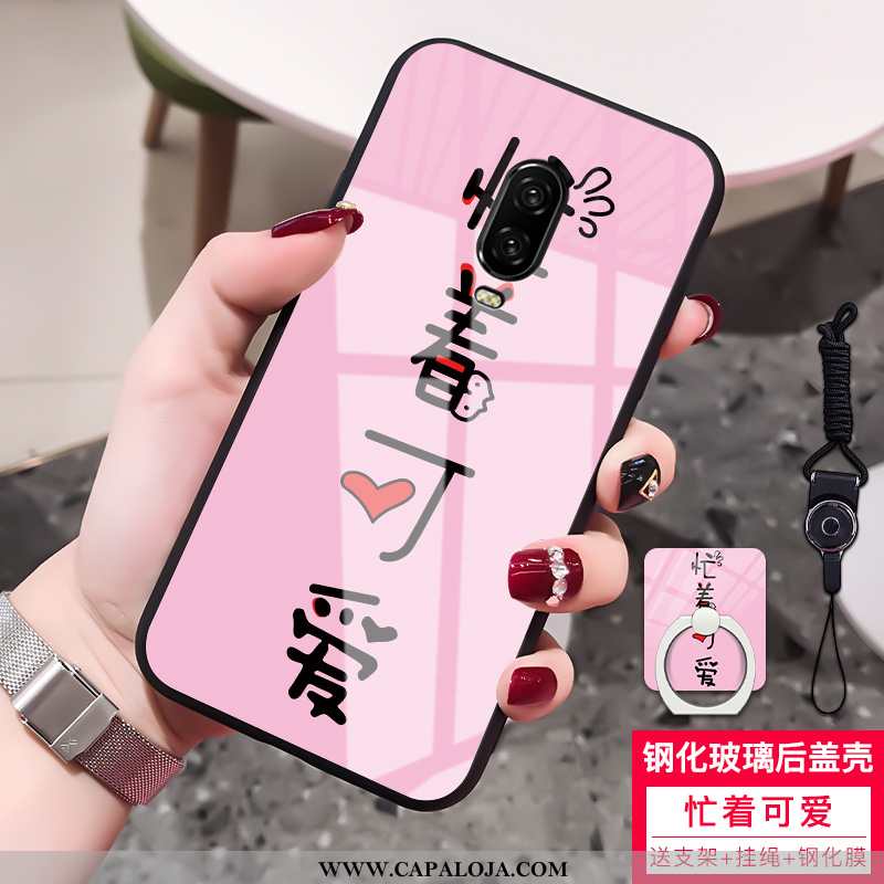 Capas Oneplus 6t Vidro Cases Personalizado Protetoras Rosa, Capa Oneplus 6t Moda Baratos