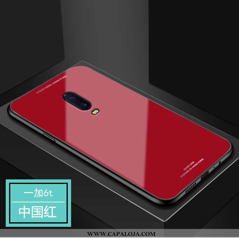 Capas Oneplus 6t Vidro Feminino Masculino Vermelha Vermelho, Capa Oneplus 6t Protetoras Promoção