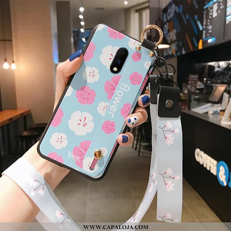 Capas Oneplus 7 Cordao Malha Telemóvel Cases Azul, Capa Oneplus 7 Protetoras Baratas