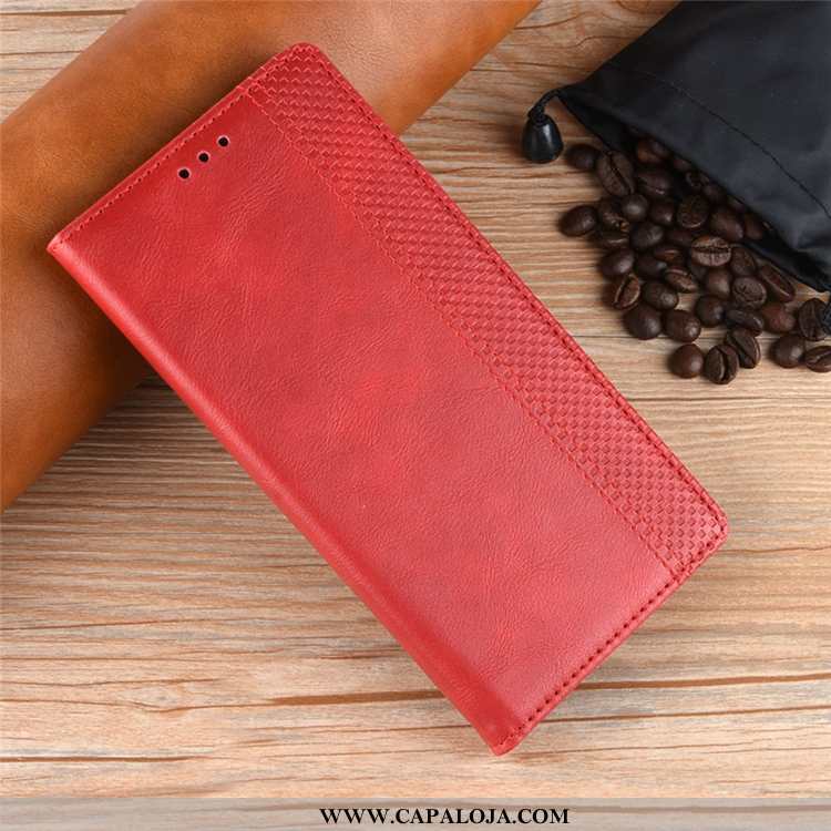 Capas Oneplus 7 Couro Vermelha Telemóvel Cover Vermelho, Capa Oneplus 7 Online