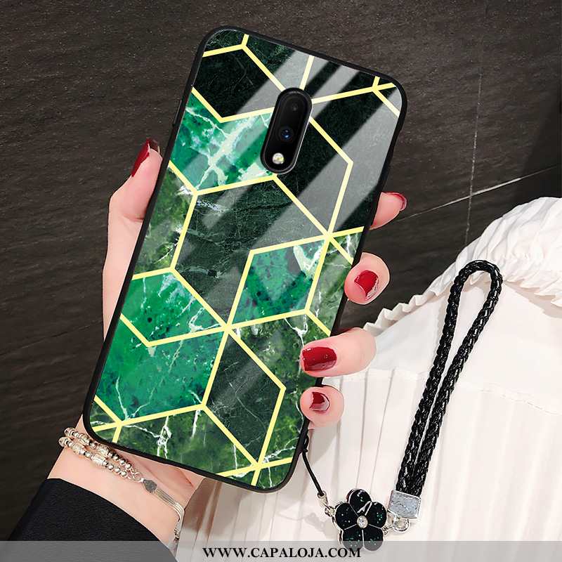 Capas Oneplus 7 Criativas Moda Malha Verde, Capa Oneplus 7 Slim Barato