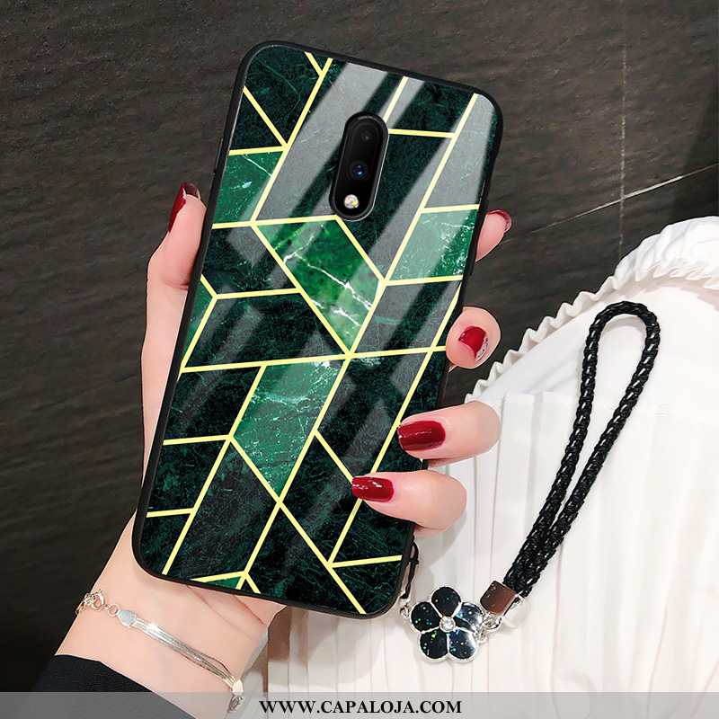 Capas Oneplus 7 Criativas Moda Malha Verde, Capa Oneplus 7 Slim Barato