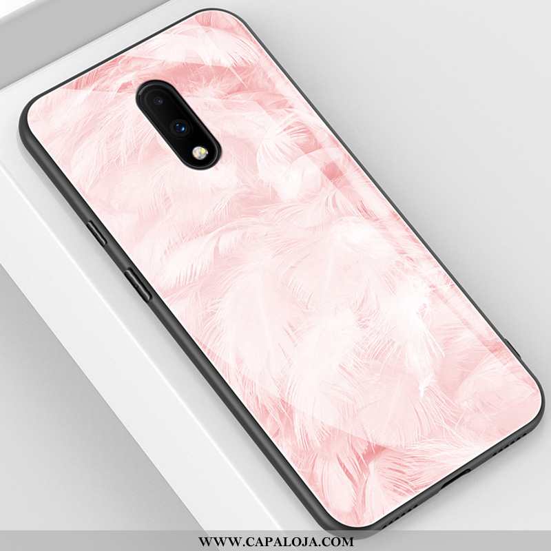 Capas Oneplus 7 Fosco Cases Vidro Vermelha Azul, Capa Oneplus 7 Criativas Promoção