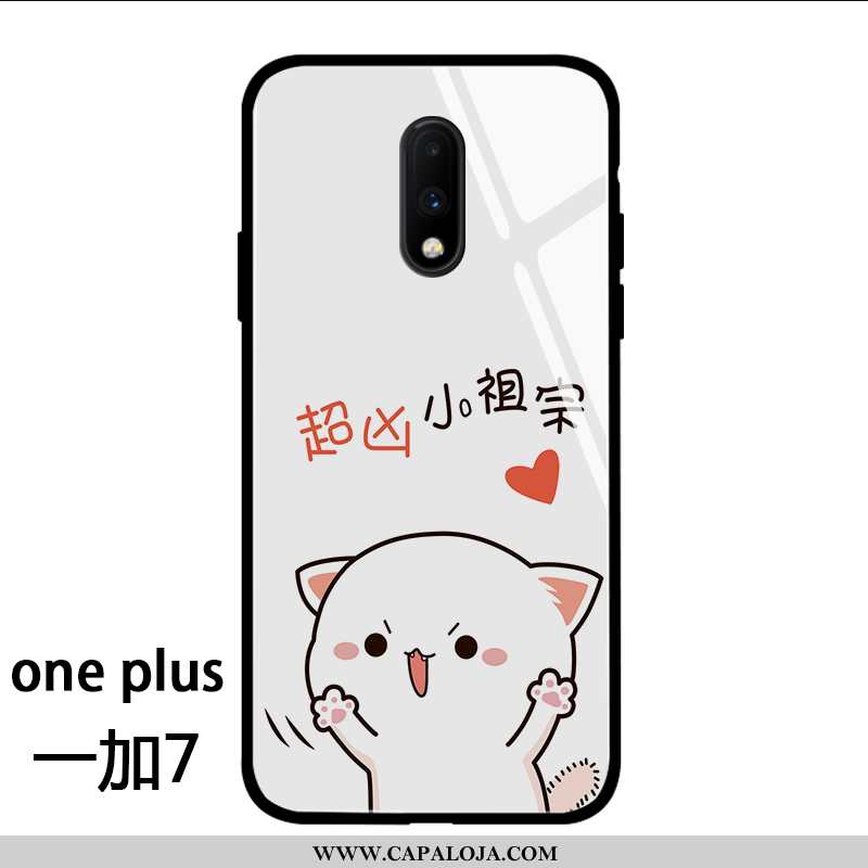 Capas Oneplus 7 Personalizada Vermelha Branco Casal, Capa Oneplus 7 Criativas Barato