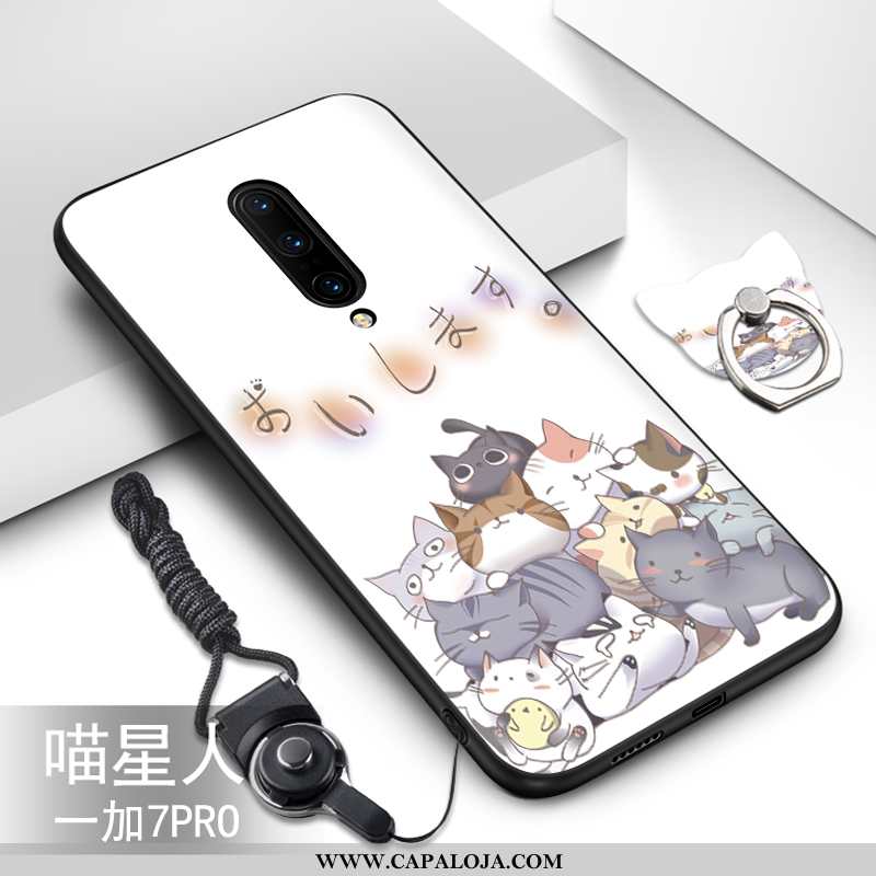 Capas Oneplus 7 Pro Criativas Cases Telemóvel Silicone Branco, Capa Oneplus 7 Pro Protetoras Promoçã