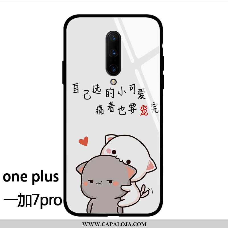 Capas Oneplus 7 Pro Criativas Tendencia Masculino Malha Branco, Capa Oneplus 7 Pro Desenho Animado B